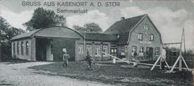 1930 Kasenort, Mündung der Wilsterau in die Stör; Gasthof "Sommerlust"