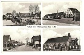 1952 Heiligenstedten - Klappbrücke über die Stör, Präbendenstift, Blome Straße, Kirche St. Marien