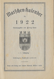 Marschen-Kalender 1922