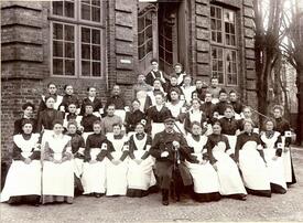 1905 Erste Hilfe Kursus in Wilster mit dem Leiter Dr. Carlau