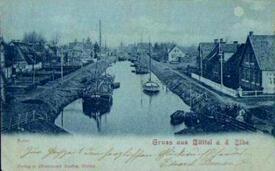 1900 Hafen in Büttel an der Elbe