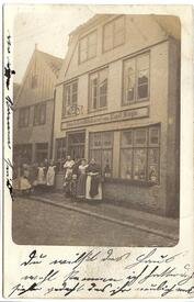 1908 Deichstraße, Bäckerei von Emil Ruge in der Stadt Wilster