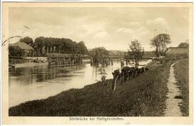 1921 Hölzerne Klappbrücke über die Stör bei Heiligenstedten