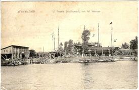 1908 Schiffswerft in Wewelsfleth an der Stör