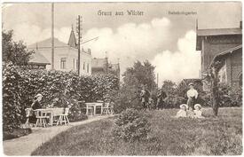 1907 Bahnhofsgarten am ersten Wilsteraner Bahnhof an der Marschbahn