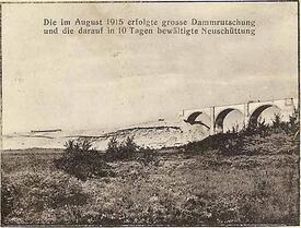 1915 Dammrutschung an der Erdrampe zur Hochbrücke Hochdonn