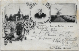 1905 Brokdorf - Dichter Paul Trede  (* 19.08.1829 Brokdorf Arentsee, + 29.06.1909 Bremen)