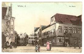 1900 Marktstraße (spätere Op de Göten) mit dem Wilster-Marsch-Haus in Wilster