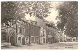 1915 Markt südliche Häuserzeile und Blick zur Deichstraße
