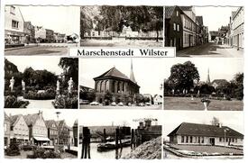 1962 Markt, Neustadt, Neumarkt, Stadtpark, Kasenort, Bahnhof in der Stadt Wilster