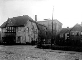 1950 Dampfmühle Siemen an der Hauptstraße und Hafen St. Margarethen in der Wilstermarsch