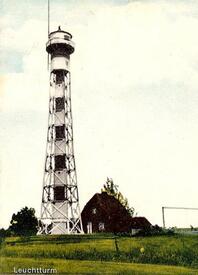 1978 Brokdorf  - Leuchtturm, Oberfeuer des Richtfeuers Brokdorf