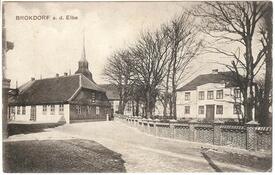1912 Brokdorf an der Elbe  - Schulhaus, Kirche St. Nikolaus, Pastorat
