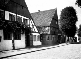 1924 Wewelsfleth - Dorfstraße mit Gasthaus und Kirchspielvogtei