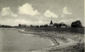 1934 Brokdorf, Elbe, Strand, Deich
