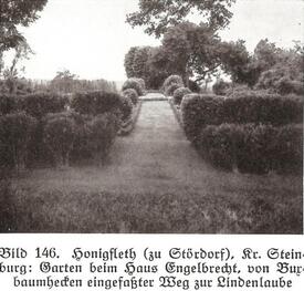 1937 Bauerngarten in Honigfleth, Gemeinde Stördorf, Wilstermarsch
