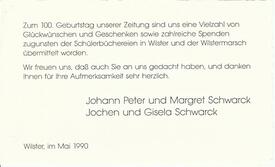 1990 Jubiläumsausgabe 100 Jahre Wilstersche Zeitung