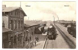1909 Marschbahn - Bahnhof der Stadt Wilster an der damaligen Bahnhofstraße (spätere Tagg-Straße)
