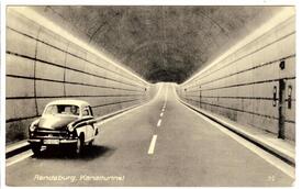 1961 Rendsburg - Einfahrt Kanaltunnel