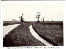 1950 Wilstermarsch Schöpfmühlen - Kokermühle und Windräder