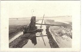 1910 Verbreiterung des Moorkanals in Vaalermoor - Eimerkettenbagger