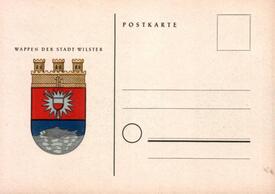 Bildpostkarte mit dem Wappen der Stadt Wilster