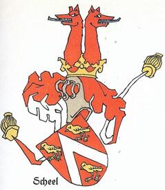 Wappen der Familie Scheel aus der Wilstermarsch