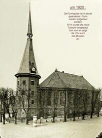 1920 Kirche St. Bartholomäus zu Wilster mit der durch Reparatur leicht veränderten Turmspitze