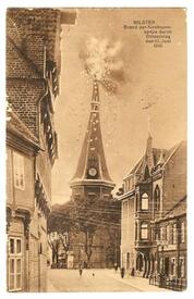 1916 Blitzeinschlag in den Kirchturm der Kirche St. Bartholomäus zu Wilster