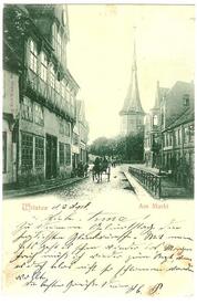 1900 Marktstraße (spätere Op de Göten), Altes Rathaus, Markt, Kirche in Wilster