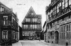 1917 Altes Rathaus, Op de Göten (damals Marktstraße), Westbank in der Schmiedestraße