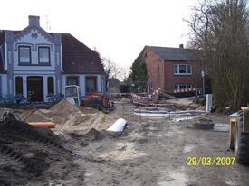 2007 Umgestaltung und Bebauung des Rosengarten in Wilster - Vorbereitung des Baufeldes