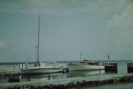 1958 Segeljacht SIESTA der SVW in Korshavn auf der dänischen Insel Avernakø