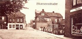 1925 Neumarkt und Blumenstraße in der Stadt Wilster