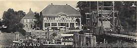 1935 An der Stör gelegenes Gasthaus Stadt Itzehoe an der Brückenstraße in Heiligenstedten