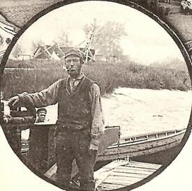 1900 Fährmann Jacob Rehder an der Fähre über die Stör in Wewelsfleth