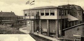1933 Gaststätte Strandhalle am Deich der Elbe in Brokdorf