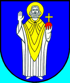 Wappen der Wilstermarsch mit dem segnenden Christus (Salvator mundi = Retter der Welt)
