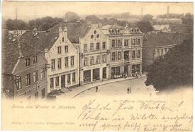 1900 Marktplatz Westseite - Blick vom Turm der St. Bartholomäus Kirche