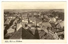 1940 Blick vom Kirchturm in nordöstliche Richtung über die Stadt Wilster