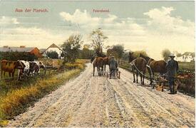 1914 Landwirtschaft in der Wilstermarsch - Heimkehr von der Feldarbeit