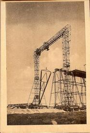 1914 - 1920 Bau der Hochbrücke Hochdonn - Hochziehen einer Stützenwand