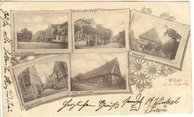 1865 Altes Gasthaus, Alte Wache, Pastorat, Kohlmarkt in der Stadt Wilster