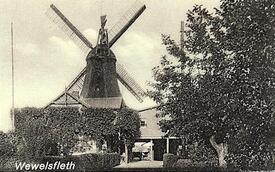 1936 Wewelsfleth - Kornmühle an der Mühlenstraße (heutige Straße Humsterdorf)