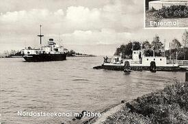 1965 Fähre über den Nord- Ostsee Kanal bei Kudensee