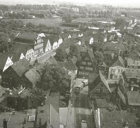 1968 Blick   in südöstliche Richtung vom Turm der St. Bartholomäus Kirche zu Wilster
