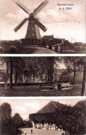 1929 Beidenfleth an der Stör - Windmühle Hoffnung, Grünanlage, Mahlstedtplatz