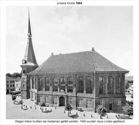 1954 Marktplatz und Kirche St. Bartholomäus zu Wilster