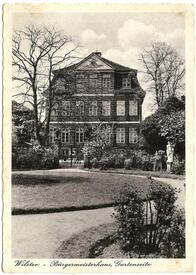 1935 Bürgermeister Garten und Neues Rathaus - Palais Doos in der Stadt Wilster