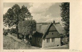 1935 Brokdorf - Poststelle und Hökerei nahe dem Deich an der Elbe
